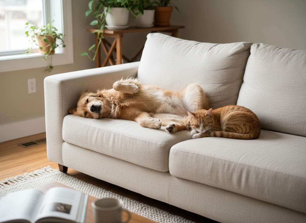 Dog and cat together